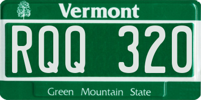VT license plate RQQ320