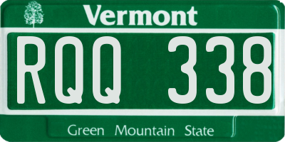 VT license plate RQQ338