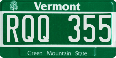 VT license plate RQQ355