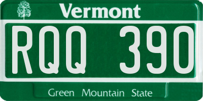 VT license plate RQQ390