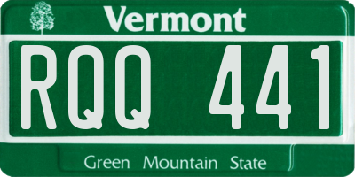 VT license plate RQQ441