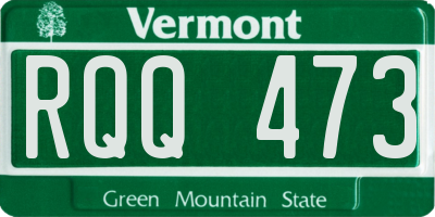 VT license plate RQQ473