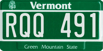 VT license plate RQQ491