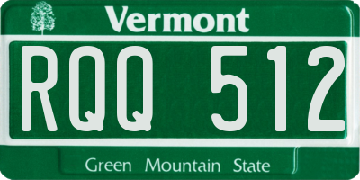VT license plate RQQ512