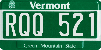 VT license plate RQQ521