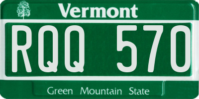 VT license plate RQQ570