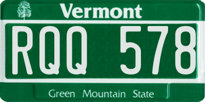 VT license plate RQQ578