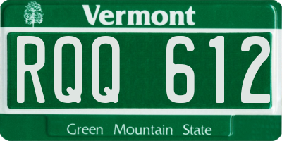 VT license plate RQQ612