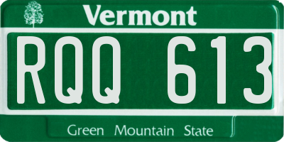 VT license plate RQQ613