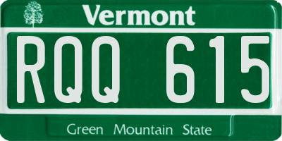 VT license plate RQQ615