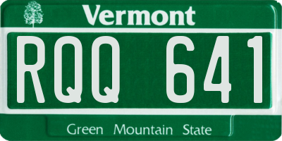 VT license plate RQQ641