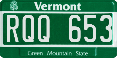 VT license plate RQQ653