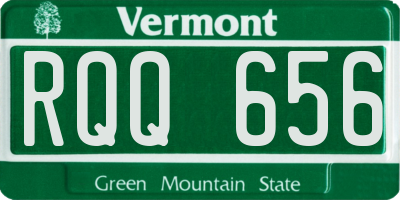 VT license plate RQQ656