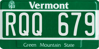 VT license plate RQQ679
