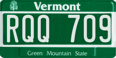 VT license plate RQQ709