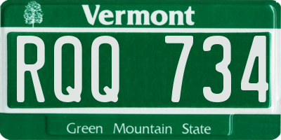 VT license plate RQQ734