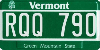 VT license plate RQQ790