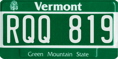 VT license plate RQQ819