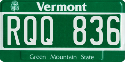 VT license plate RQQ836