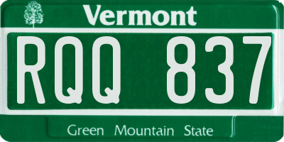 VT license plate RQQ837