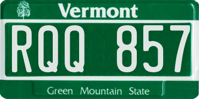 VT license plate RQQ857