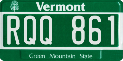 VT license plate RQQ861