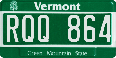 VT license plate RQQ864