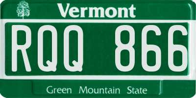 VT license plate RQQ866