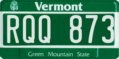 VT license plate RQQ873