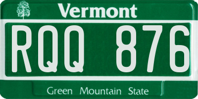 VT license plate RQQ876