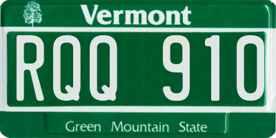 VT license plate RQQ910