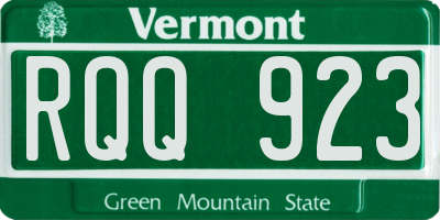 VT license plate RQQ923