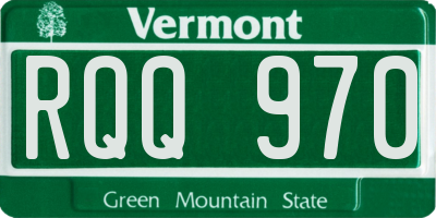 VT license plate RQQ970