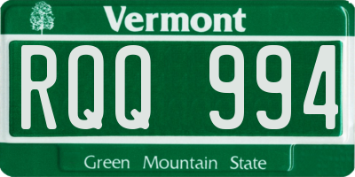VT license plate RQQ994