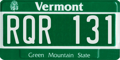 VT license plate RQR131