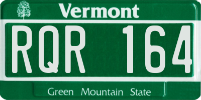 VT license plate RQR164