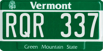 VT license plate RQR337