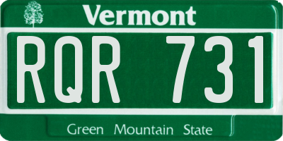 VT license plate RQR731