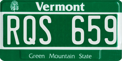 VT license plate RQS659