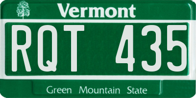 VT license plate RQT435