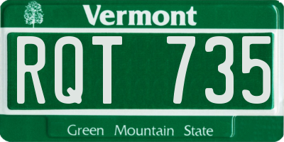 VT license plate RQT735