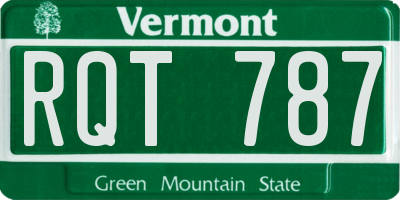 VT license plate RQT787