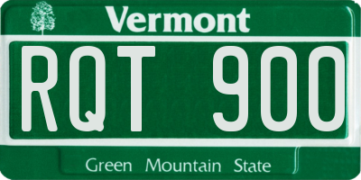 VT license plate RQT900