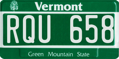 VT license plate RQU658