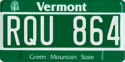 VT license plate RQU864