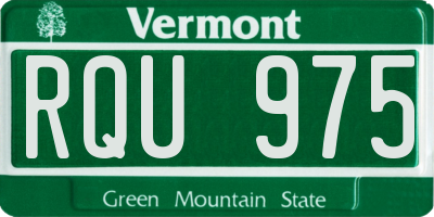 VT license plate RQU975