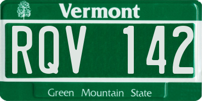 VT license plate RQV142