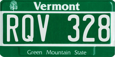 VT license plate RQV328