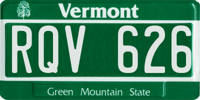 VT license plate RQV626