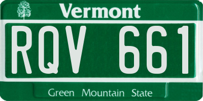 VT license plate RQV661